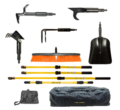 interchangeable garden tool set Multi-Tool System Telescopic Lawn and Garden Tool Kit with Duffel Bag – Inteletool